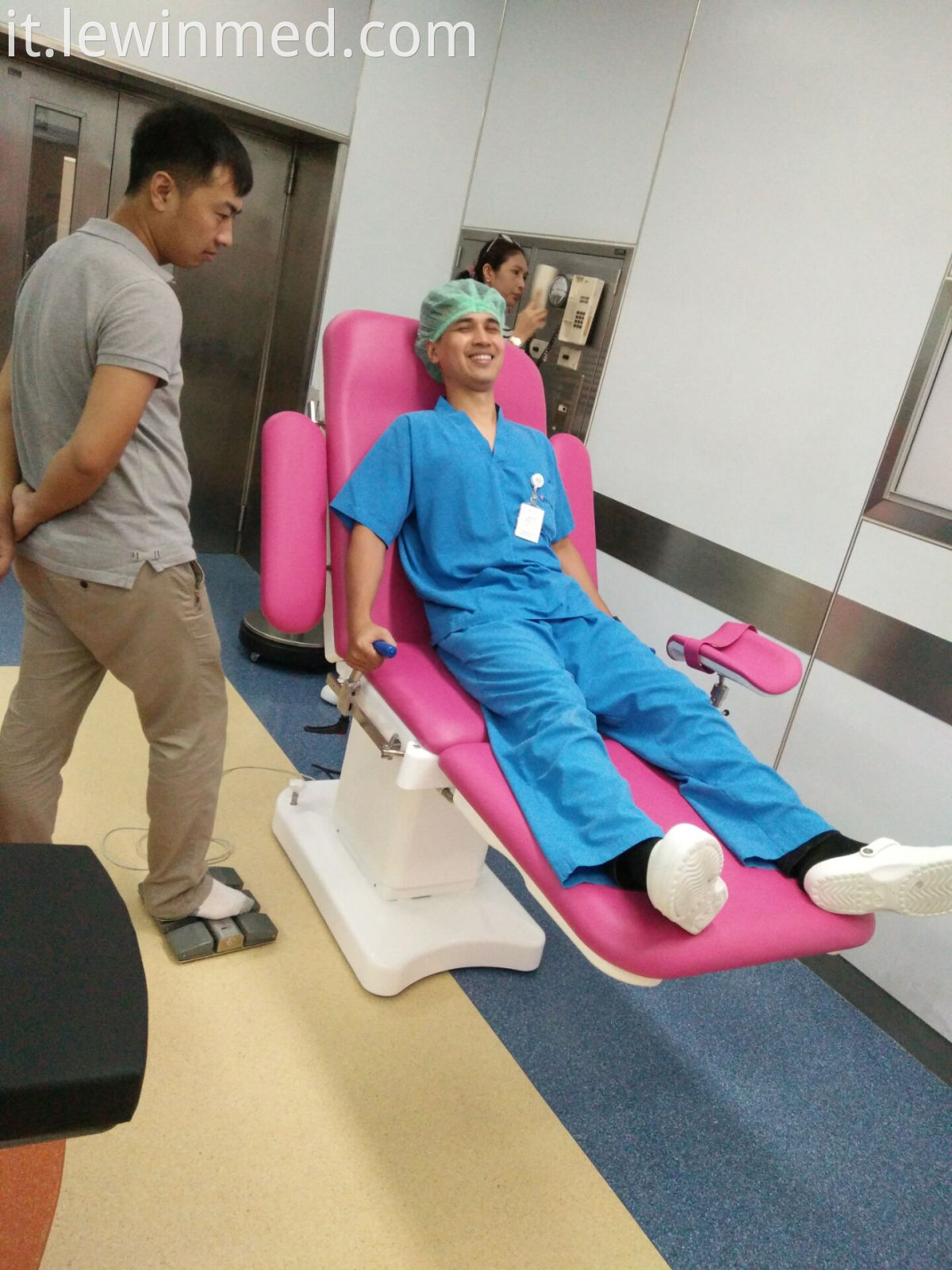 Gynecological hospital bed